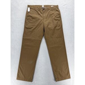 Gap Chino Pants Mens 36x34 Brown Relaxed Fit Straight Casual Cotton Khaki NWT